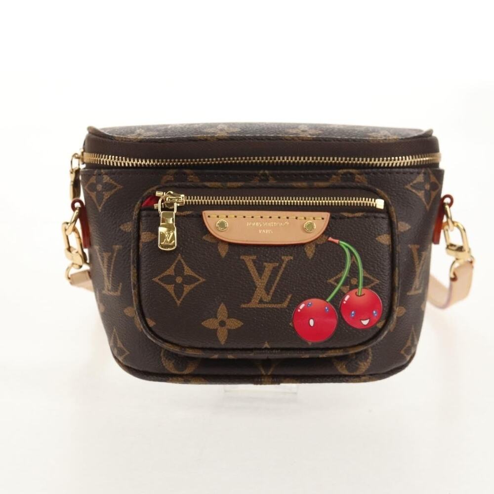Louis Vuitton Monogram Cherry Shoulder Bag Brown
